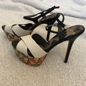 🎉HP🎉{Sam Edelman} Mason woven platform heels